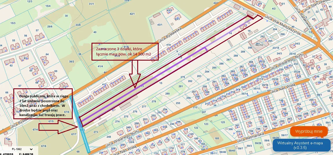 DUŻY TEREN INWESTYCYJNY - WAWER | 14 347 m² | IDEALNY POD OSIEDLE